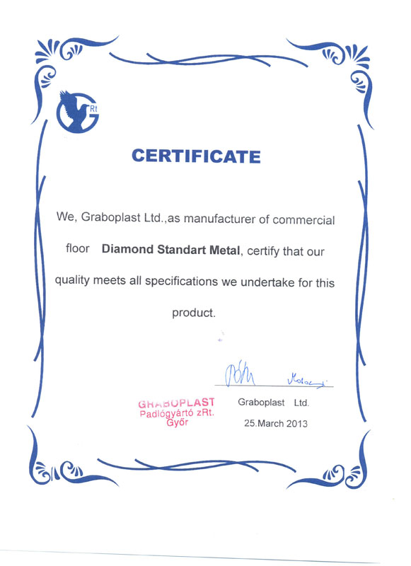 嘉寶提供的地板質(zhì)量書(shū)